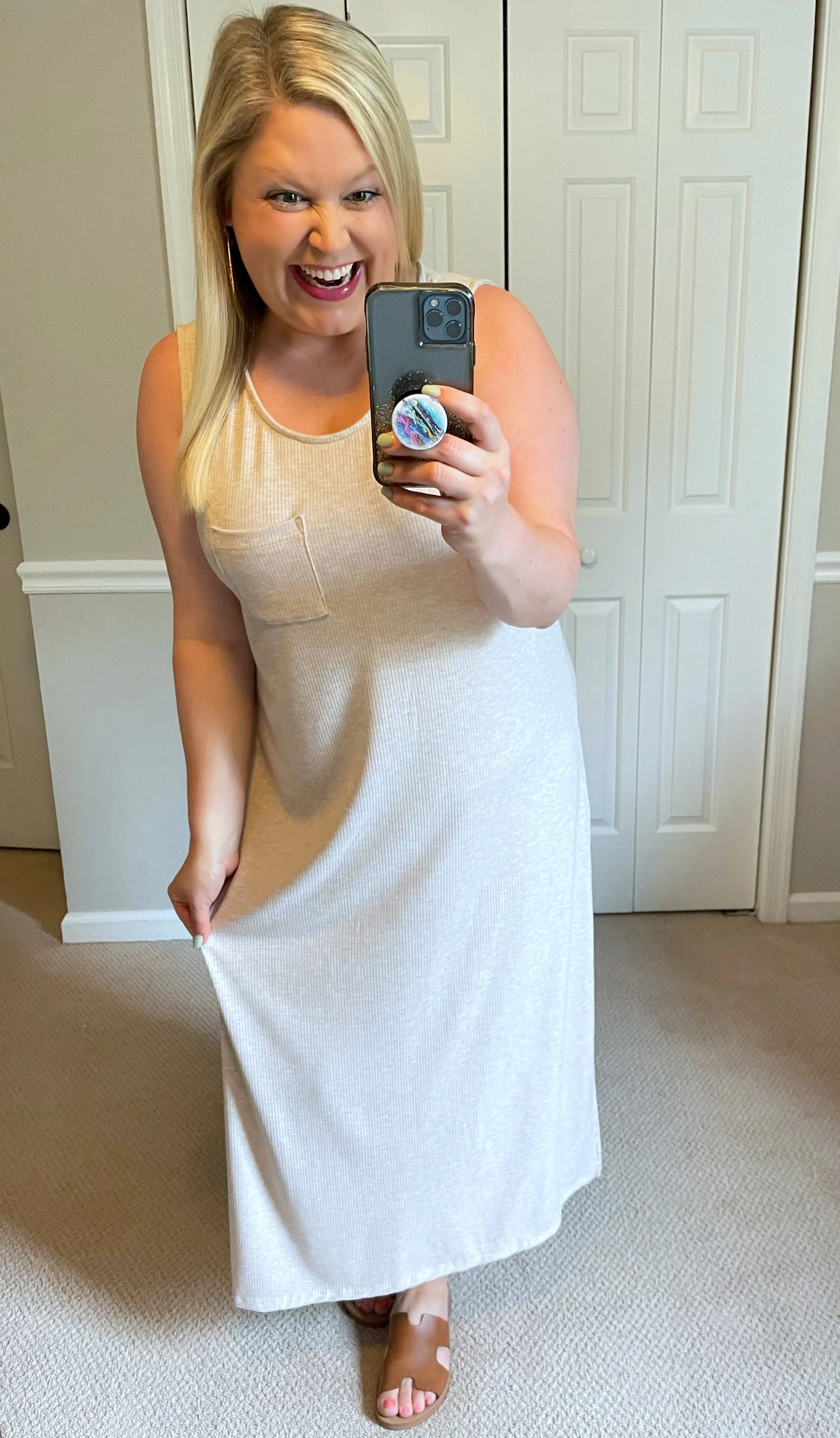 Longing for You Midi Dress in Oatmeal