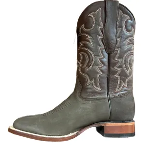 Los Altos Men's Boots - Tobacco Nobuck Wide Square Toe