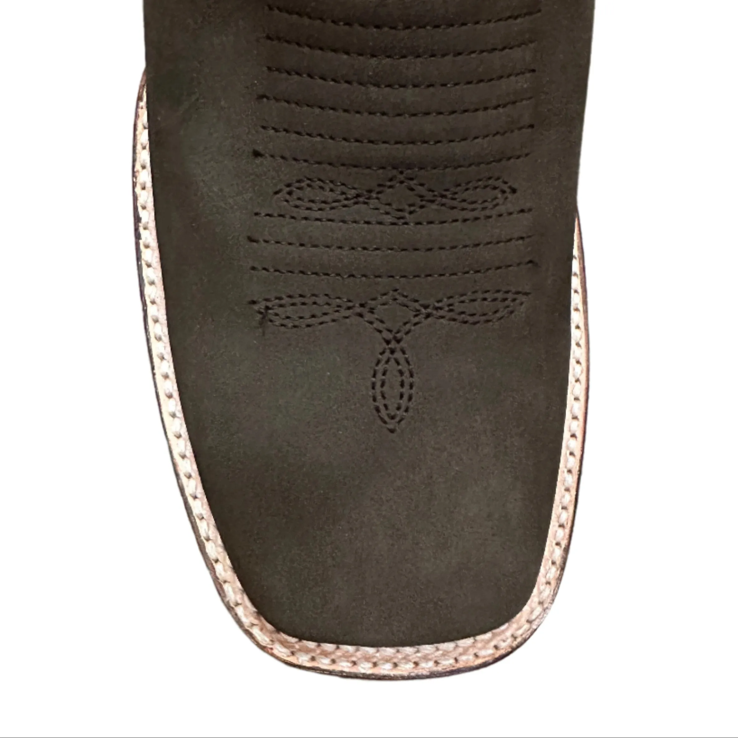 Los Altos Men's Boots - Tobacco Nobuck Wide Square Toe