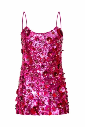 Love Shack Fancy Rutherford Dress - Rouge Poppy