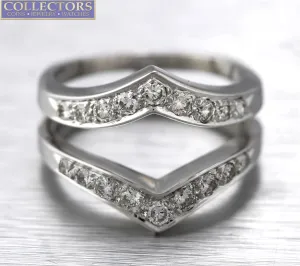 Lovely Ladies Unique 14K White Gold 0.72ctw Diamond Cocktail Ring