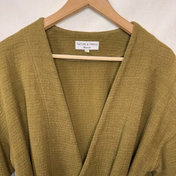 MADEWELL Texture &amp; Thread Wrap Jacket Women's L Olive Green Casual Boho Capsule