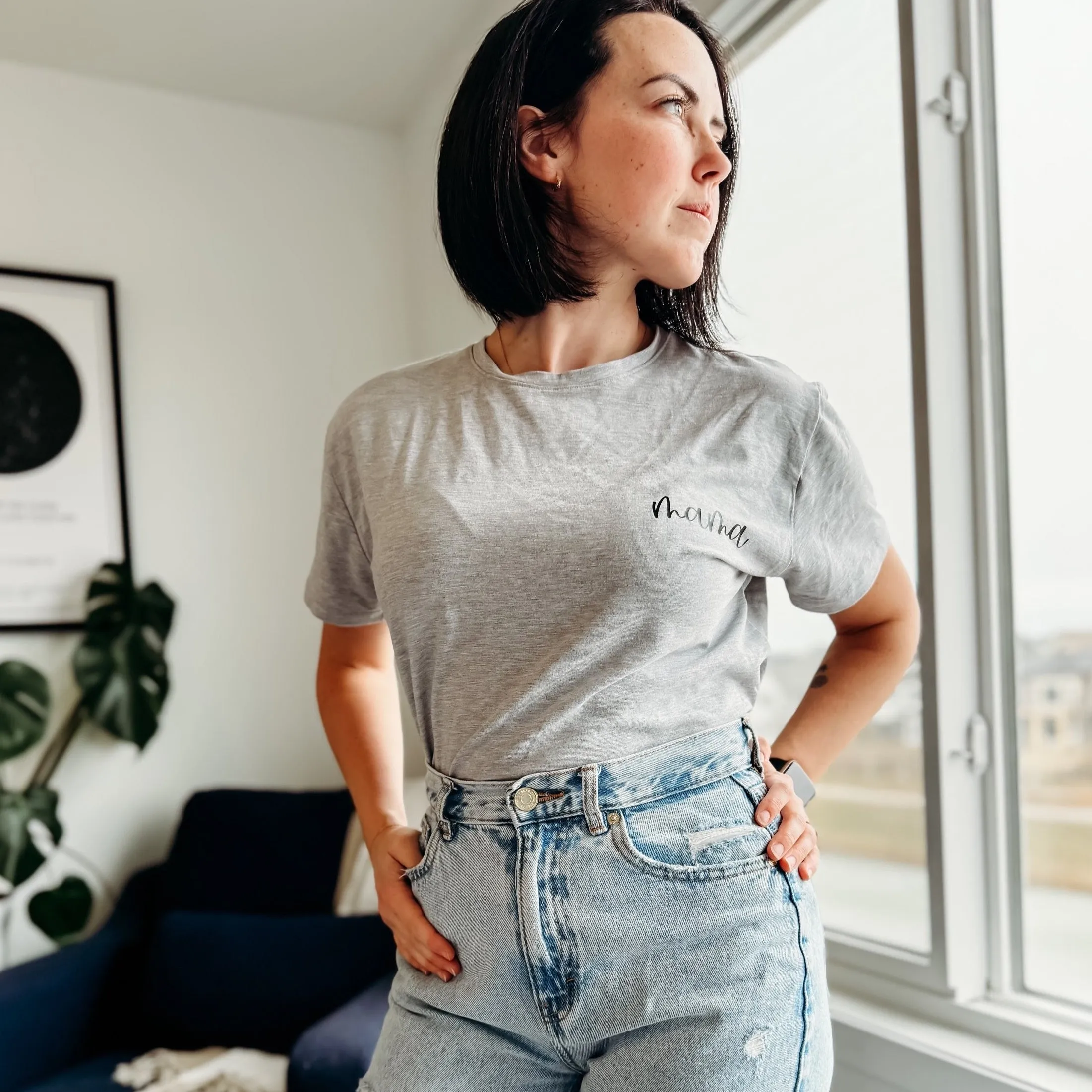 Mama Cursive Tee Shirt Women's
