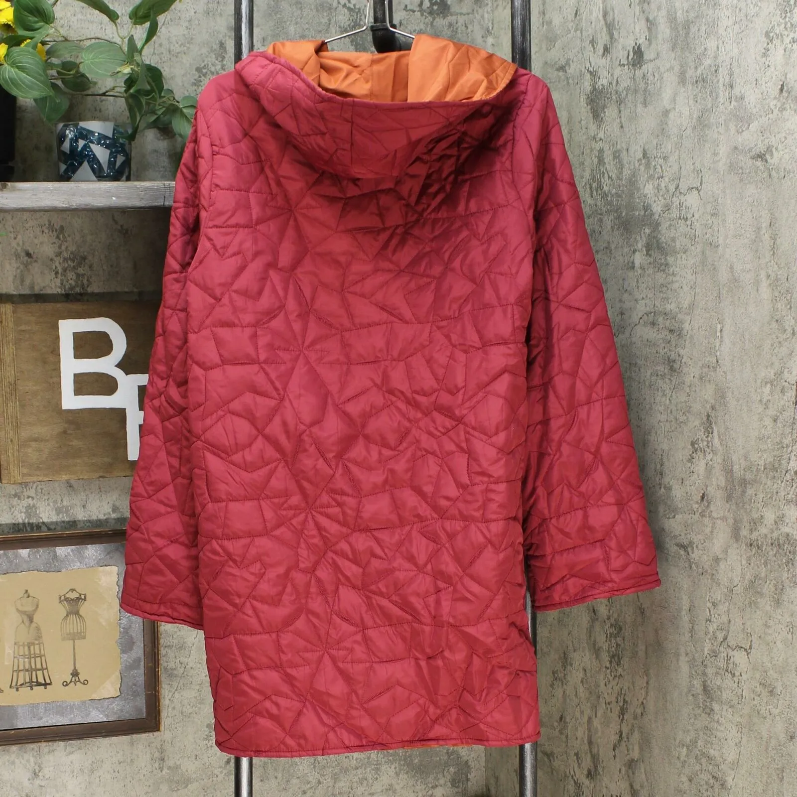 MarlaWynne Women's Reversible Lightweight Quilted Coat