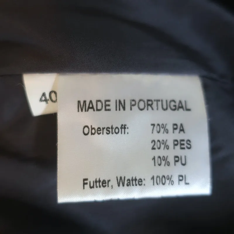 MDC Shiny Ski Jacket Black Size 40 Hooded Puffer