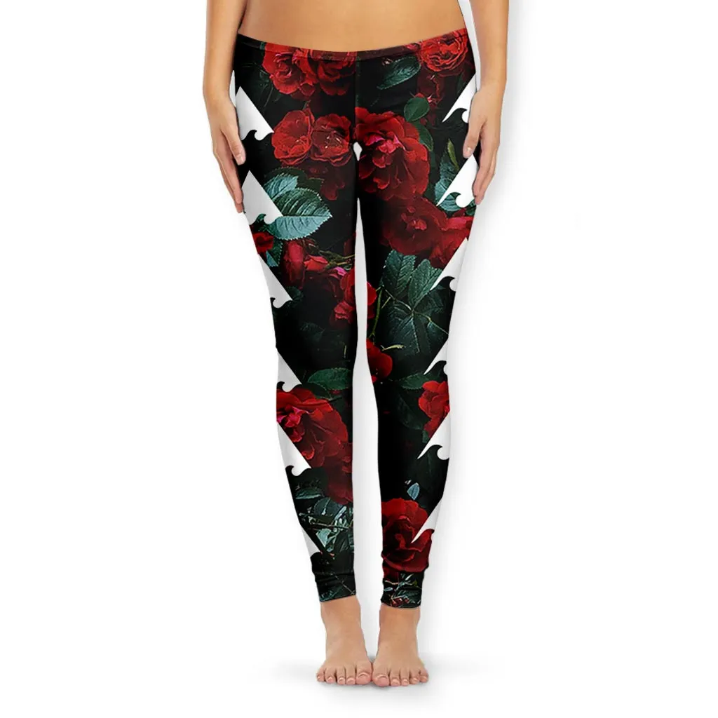 MEANINGWAVE ROSES Women's Leggings