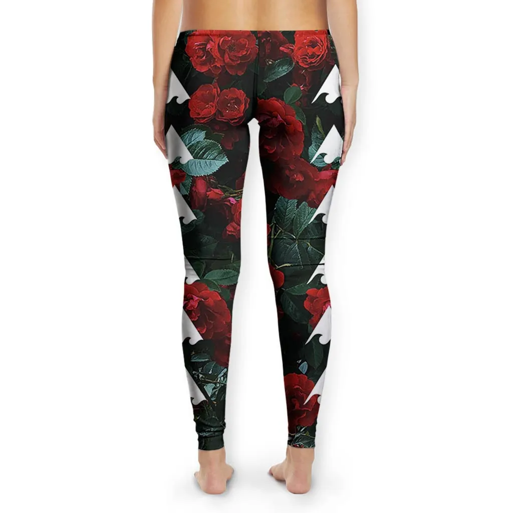 MEANINGWAVE ROSES Women's Leggings