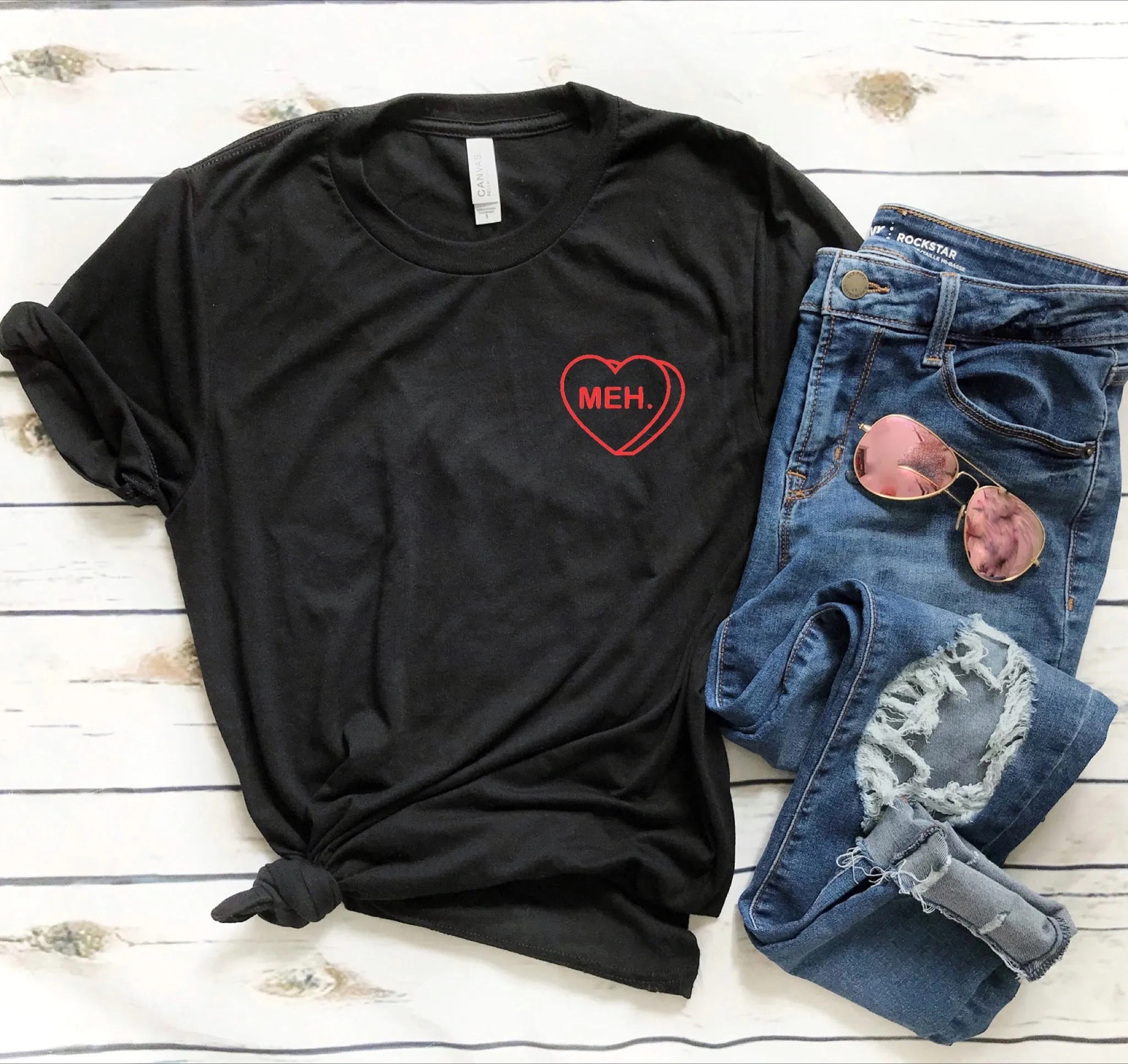 Meh Candy heart shirt