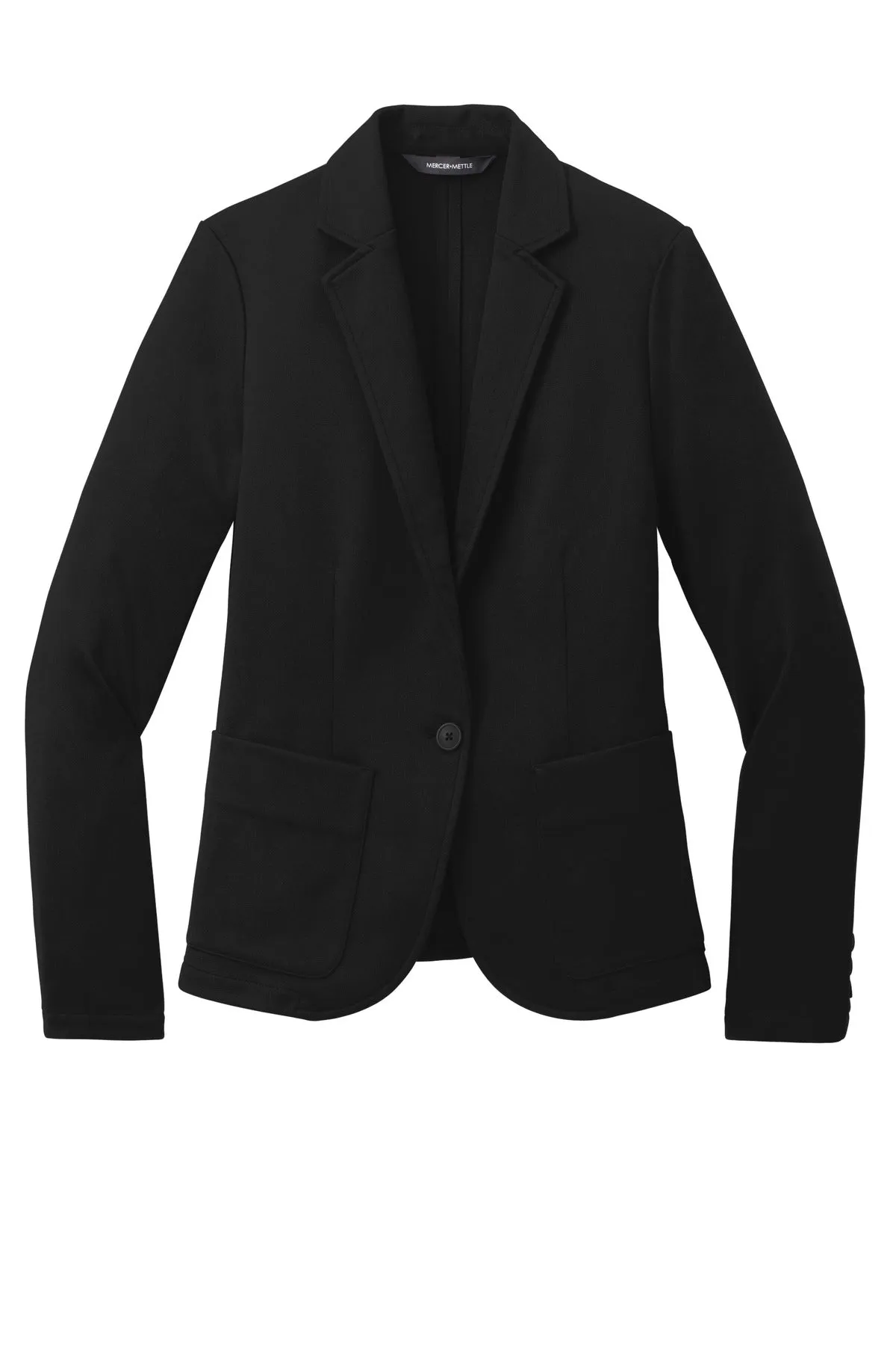 Mercer Mettle Women's Relaxed Knit Blazer MM3031 Deep Black