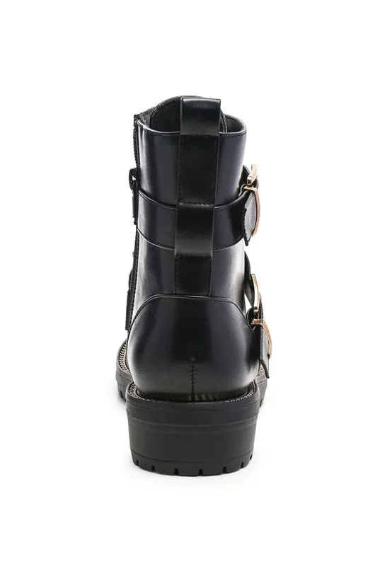 Metal Chain Detail Boots