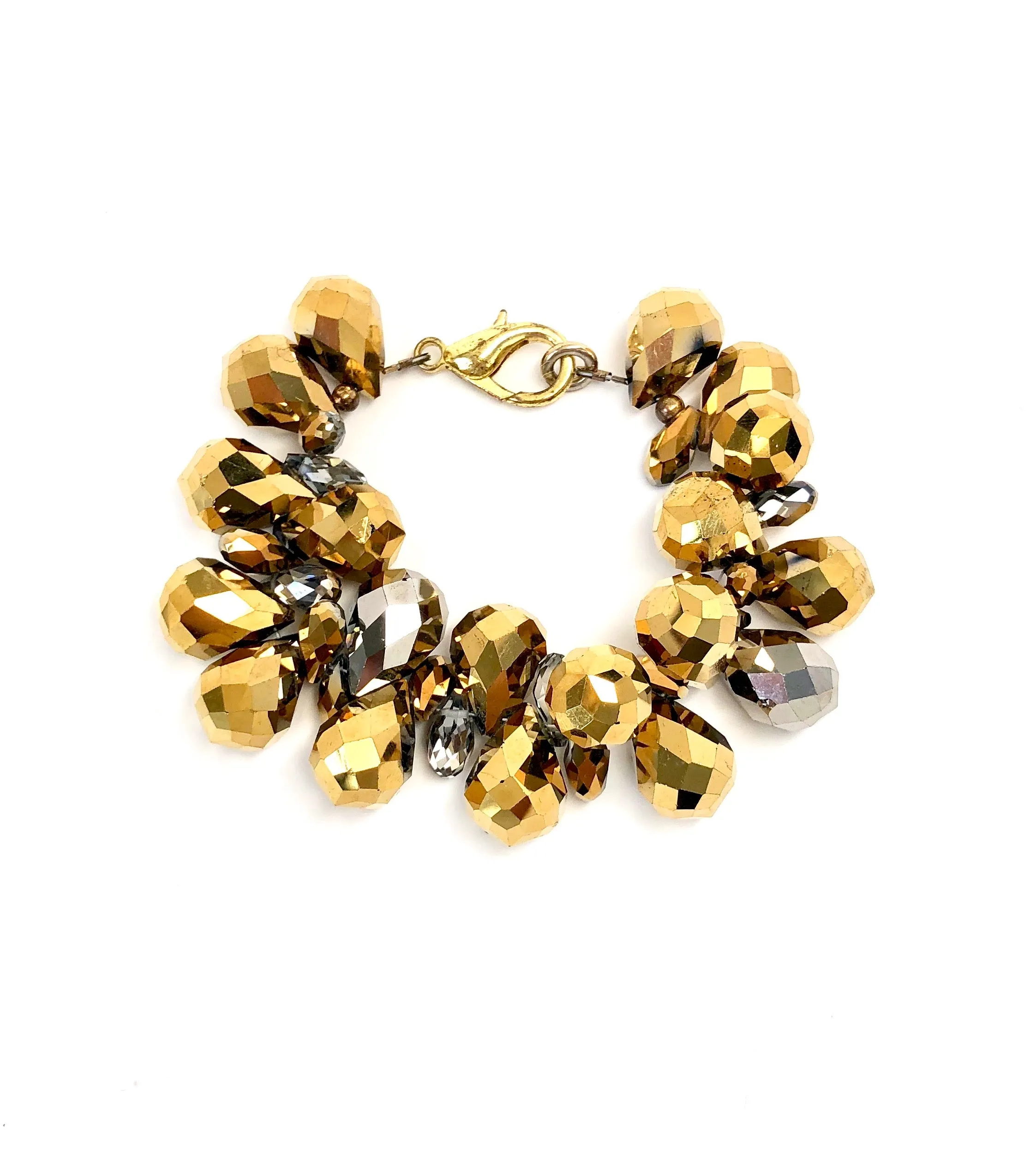 Miami Silver & Gold Drops Bracelet