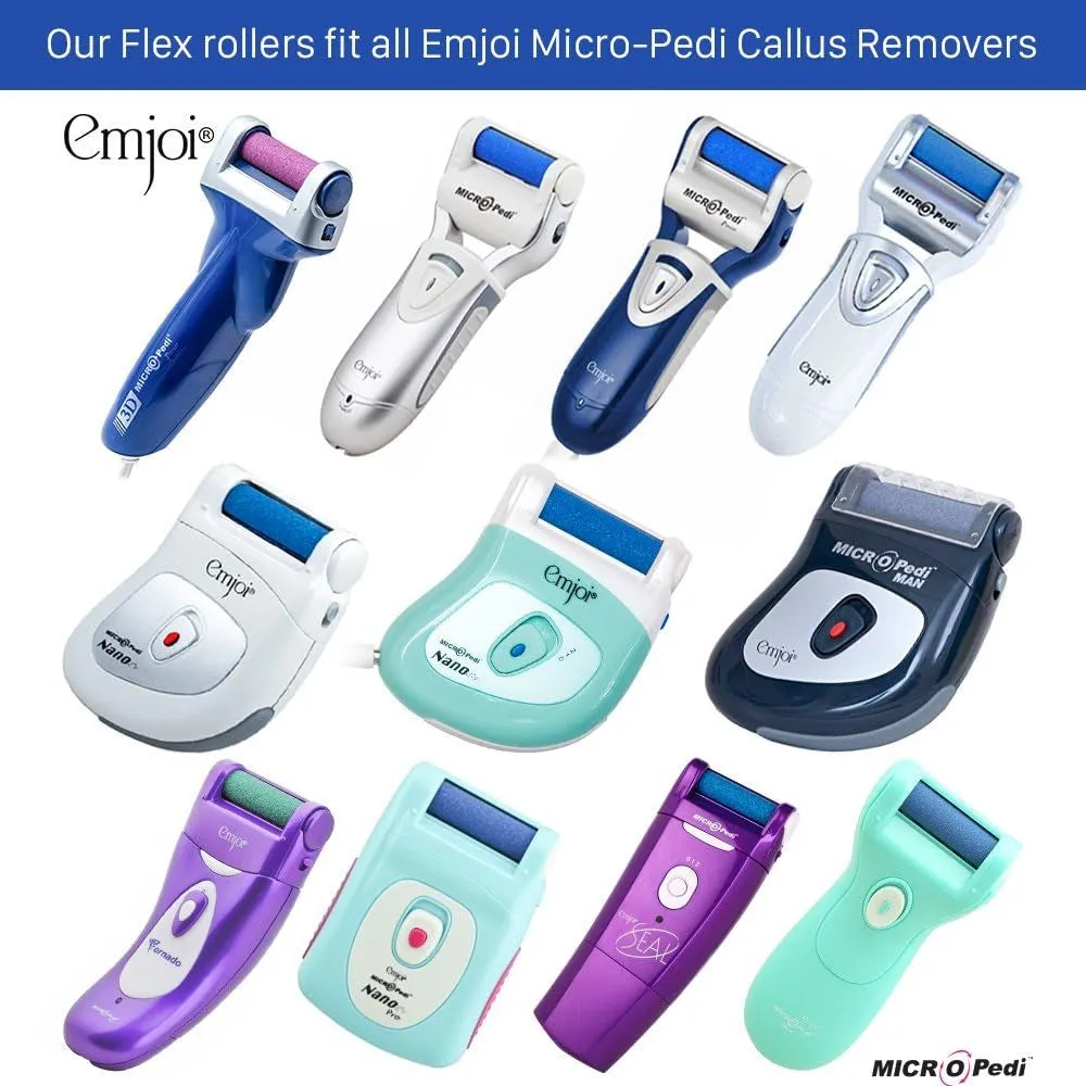 Micro-Pedi 3D POWER Callus Remover with Xtreme Coarse Soft & Flexible Roller (Most Powerful & Corded)