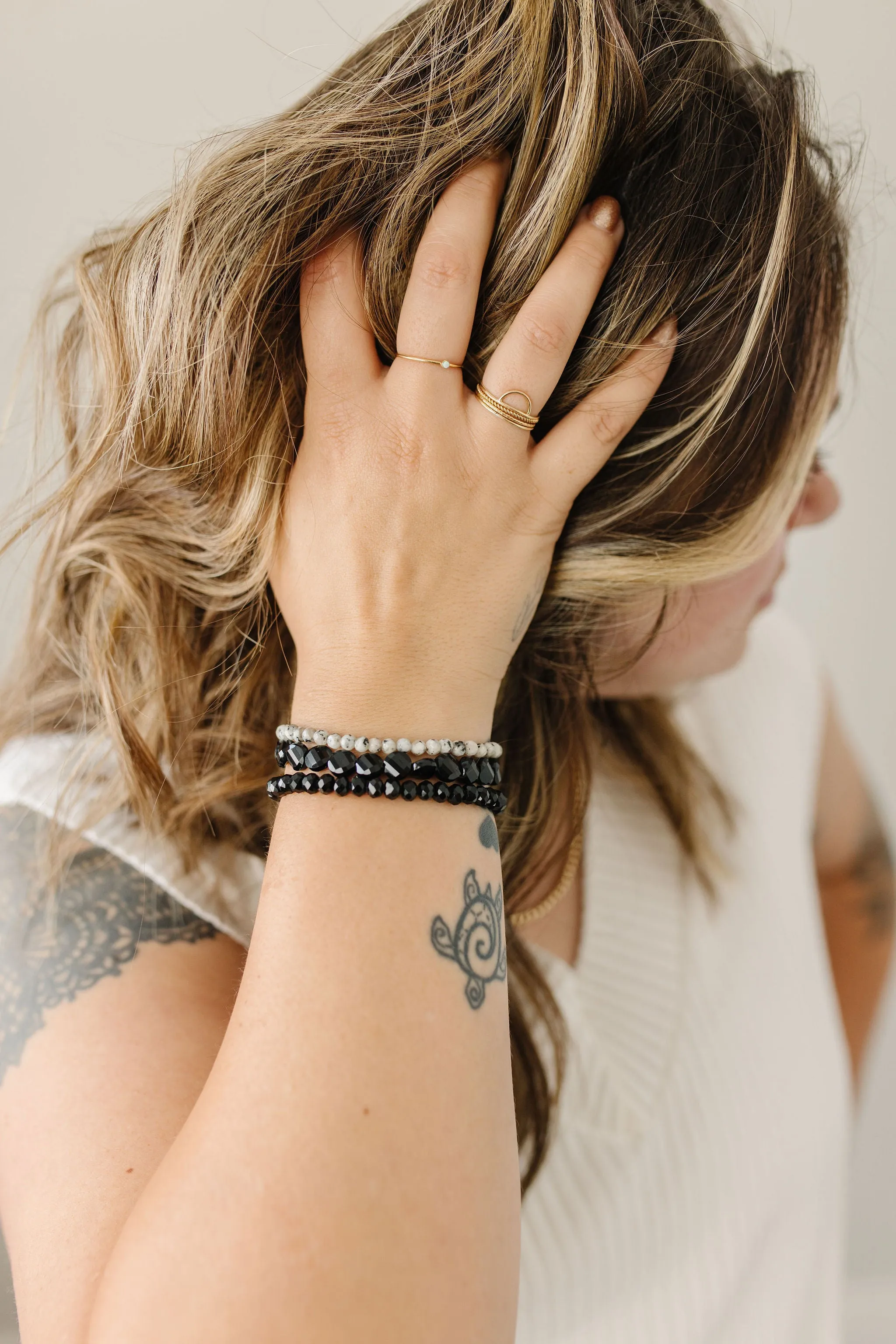 Midnight Mom   Mini Bracelet Set (4MM Beads)