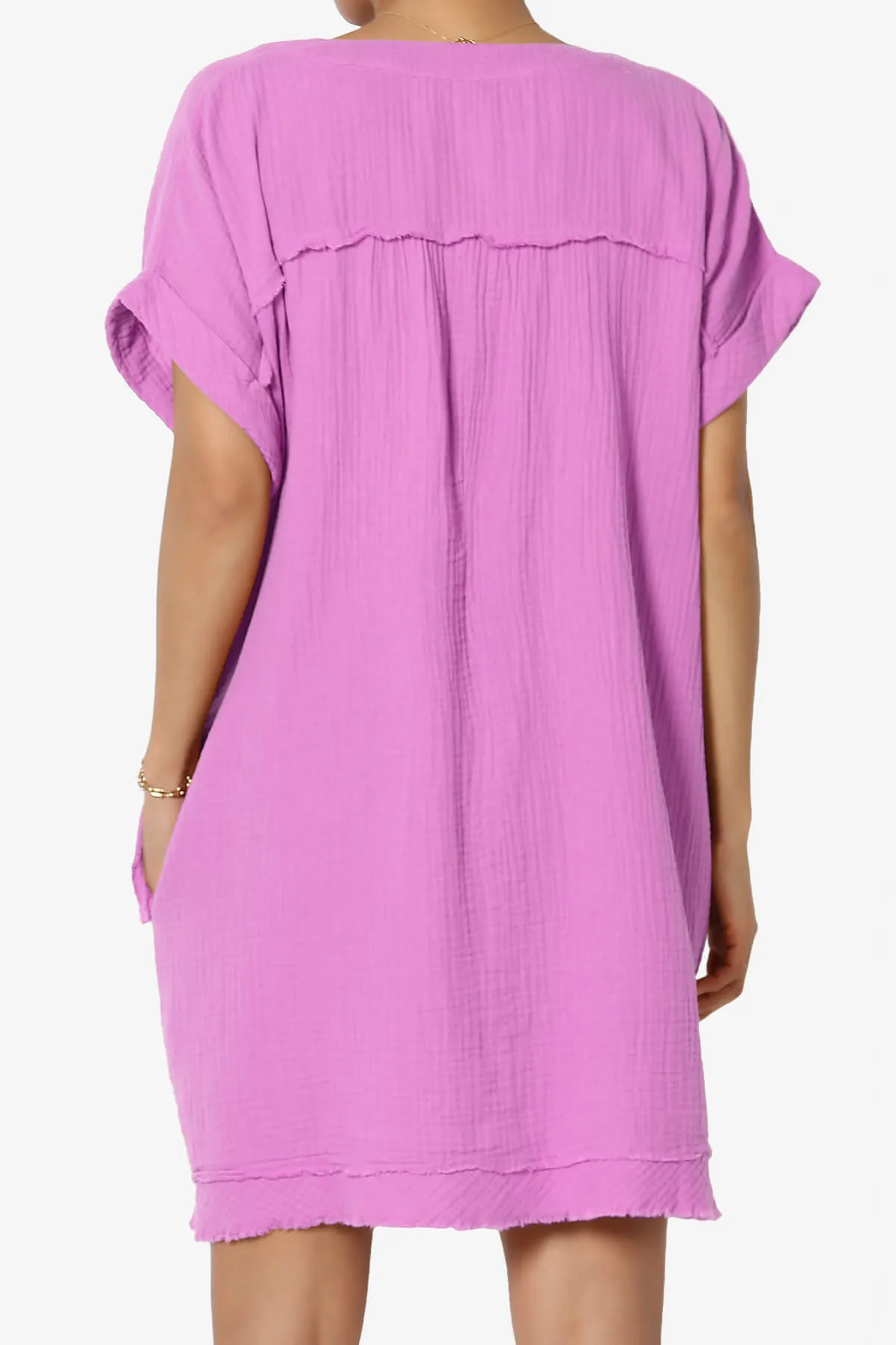 Milly Gauze V-Neck Babydoll Shift Mini Dress PLUS