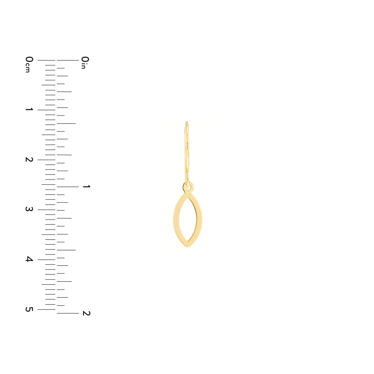 Mini Open Marquise Dangle Earrings