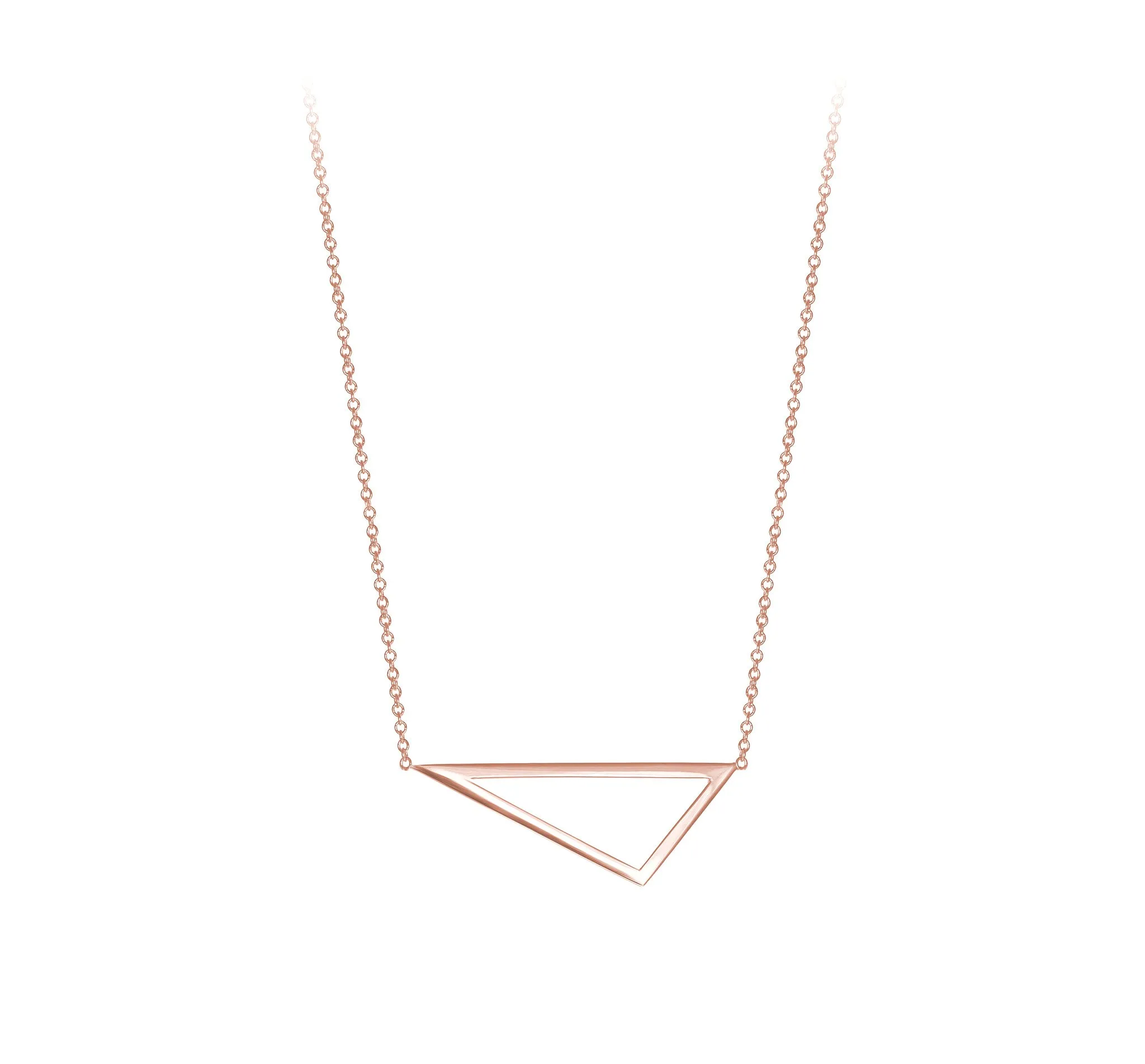 Mini Triangle Necklace | Rose Gold