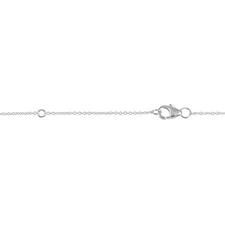 Mini Triangle Necklace | White Gold