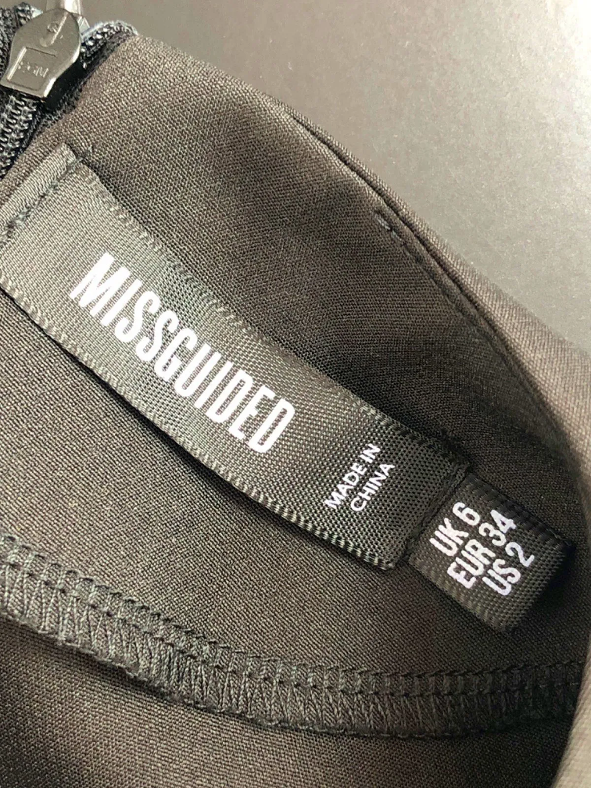Missguided Black Cut Out Bodycon Dress UK 6