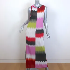 Missoni Colorblock Sleeveless Maxi Dress Multicolor Knit Size 42