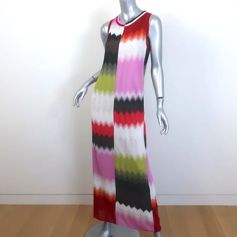 Missoni Colorblock Sleeveless Maxi Dress Multicolor Knit Size 42