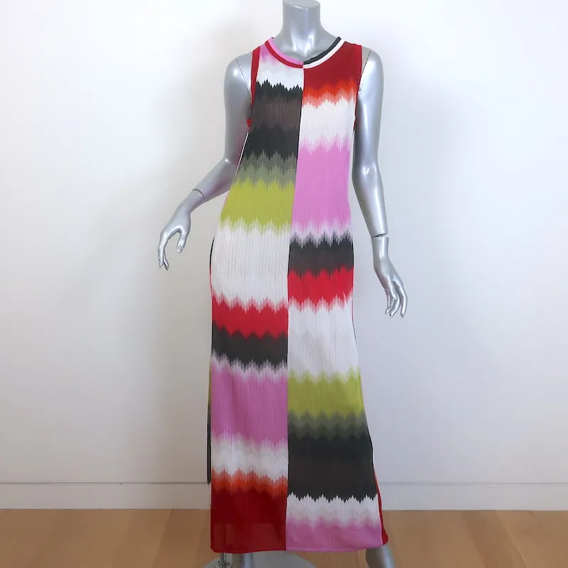 Missoni Colorblock Sleeveless Maxi Dress Multicolor Knit Size 42