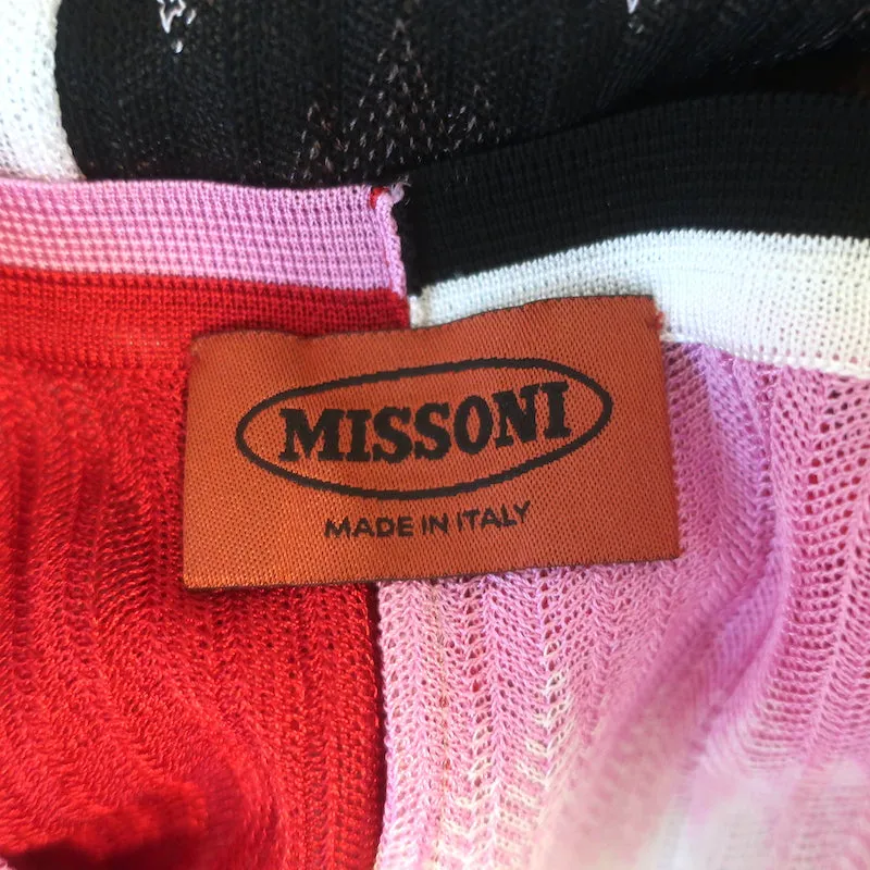 Missoni Colorblock Sleeveless Maxi Dress Multicolor Knit Size 42