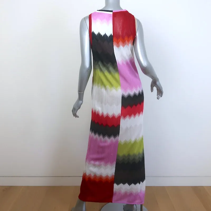 Missoni Colorblock Sleeveless Maxi Dress Multicolor Knit Size 42