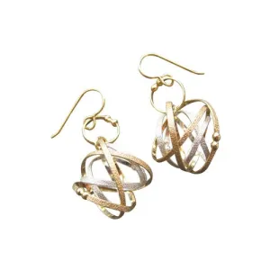 Mixed Metal Mobius Loop Earring