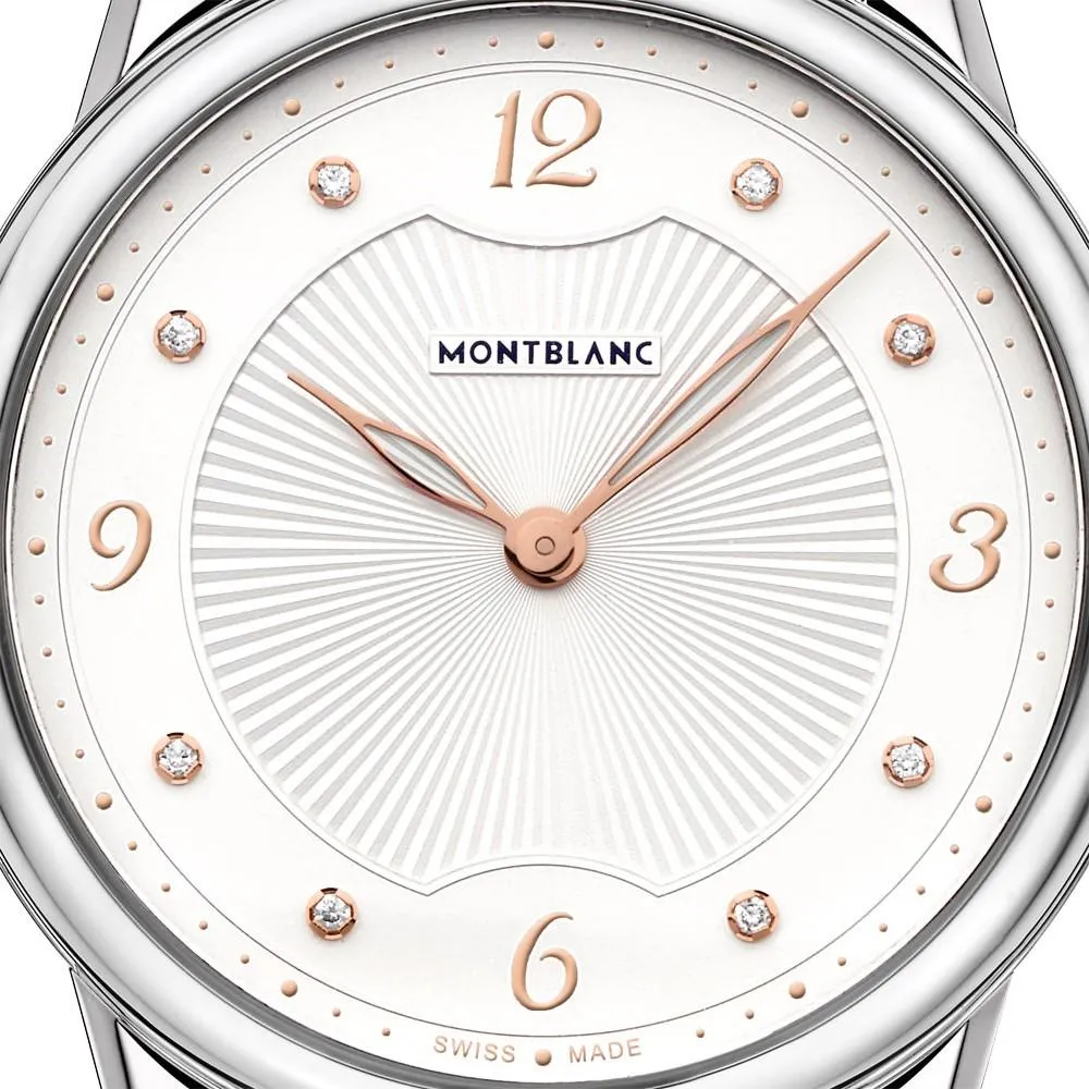 Montblanc Women's Women's Watch Quartz 34mm Steel Black Crocodile 123868