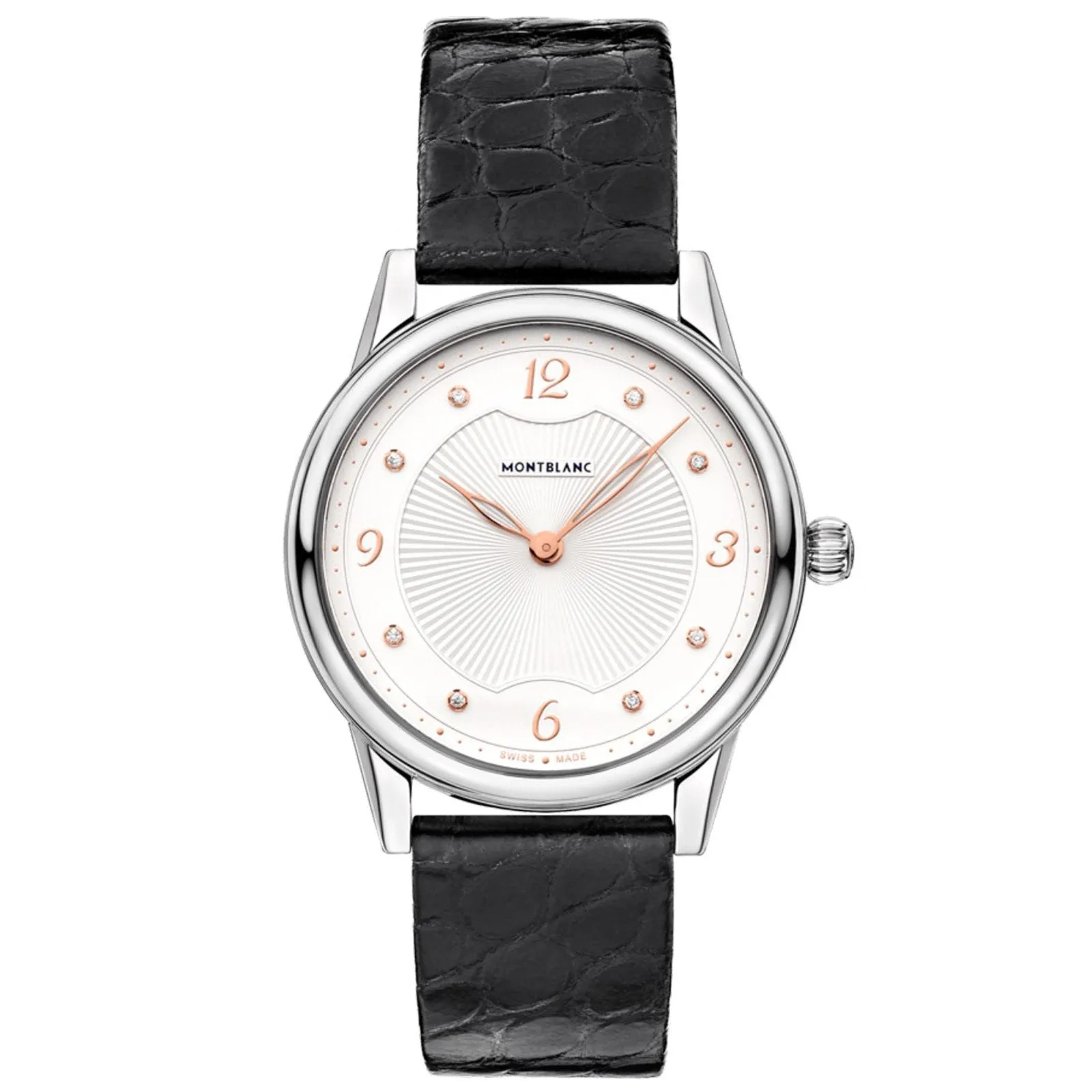 Montblanc Women's Women's Watch Quartz 34mm Steel Black Crocodile 123868