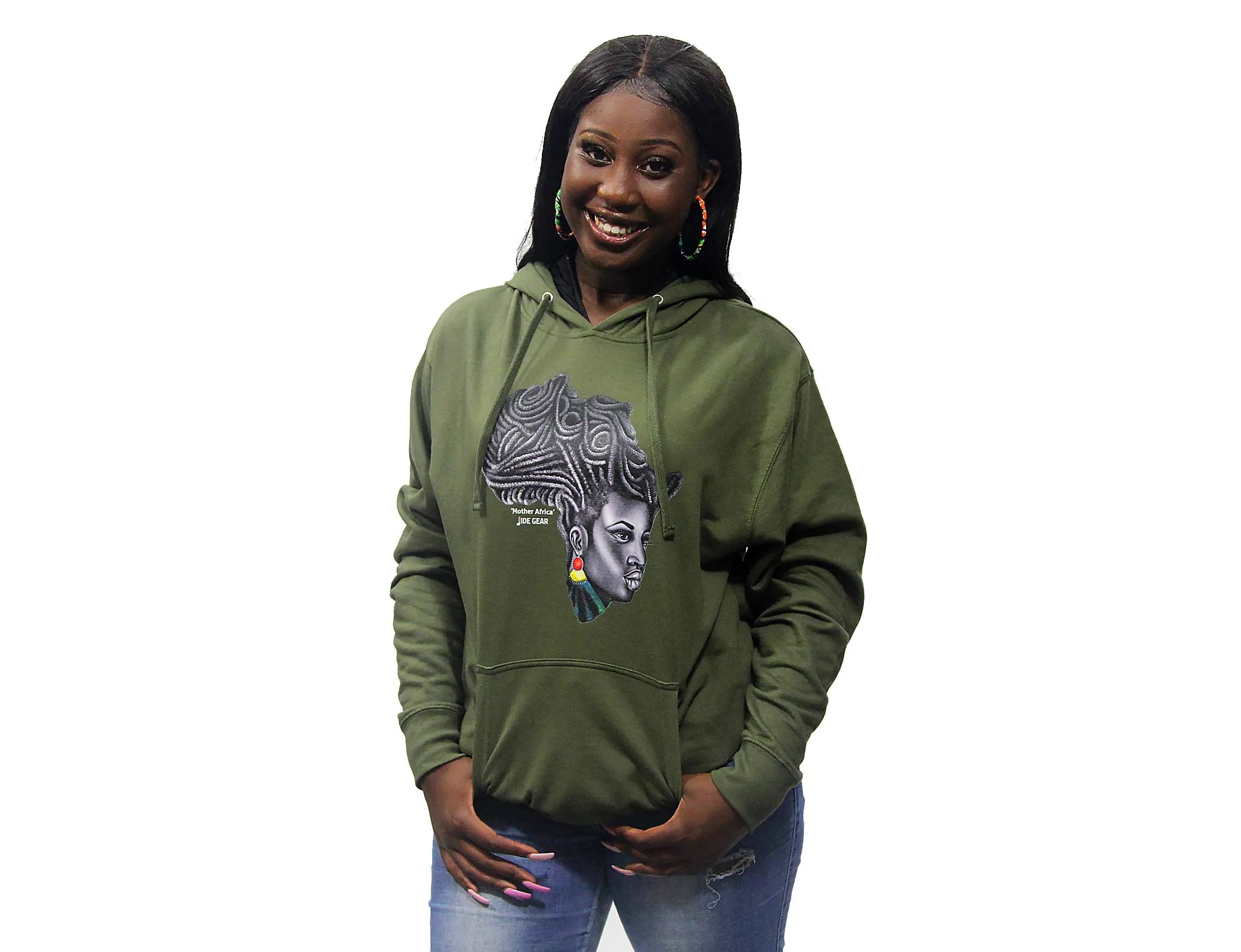 Mother Africa Hoodie Army Green