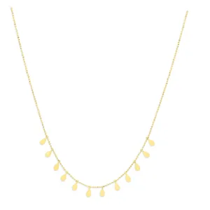 Multi Teardrop Dangle Necklace