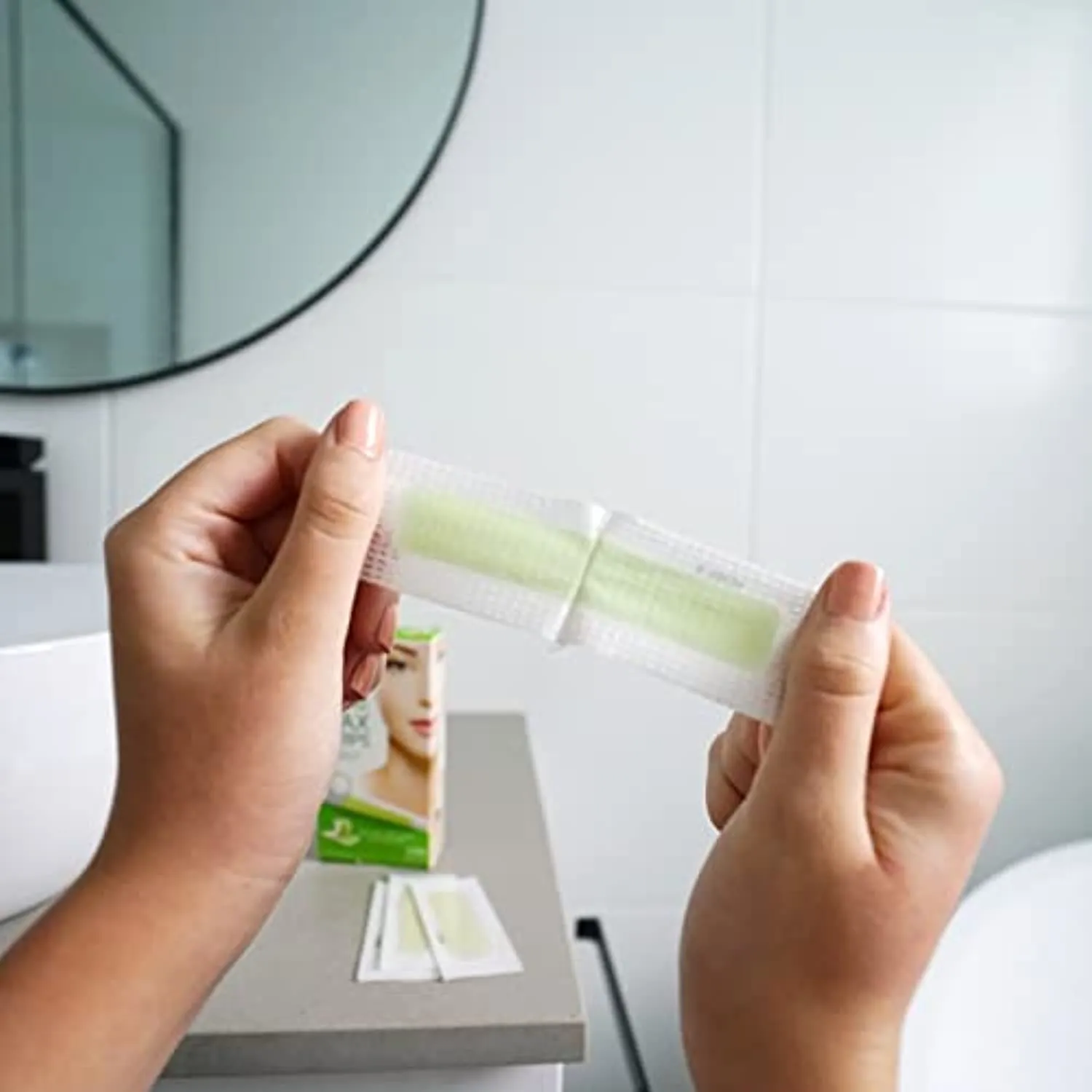 Nad's Facial Wax Strips - Hypoallergenic All Skin Types - Facial Hair Removal For Women - At Home Waxing Kit with 20 Face Wax Strips   4 Calming Oil Wipes