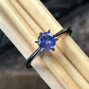 Natural 1ct Blue Tanzanite 925 Solid Sterling Silver Engagement Ring Size 6, 7, 8, 9