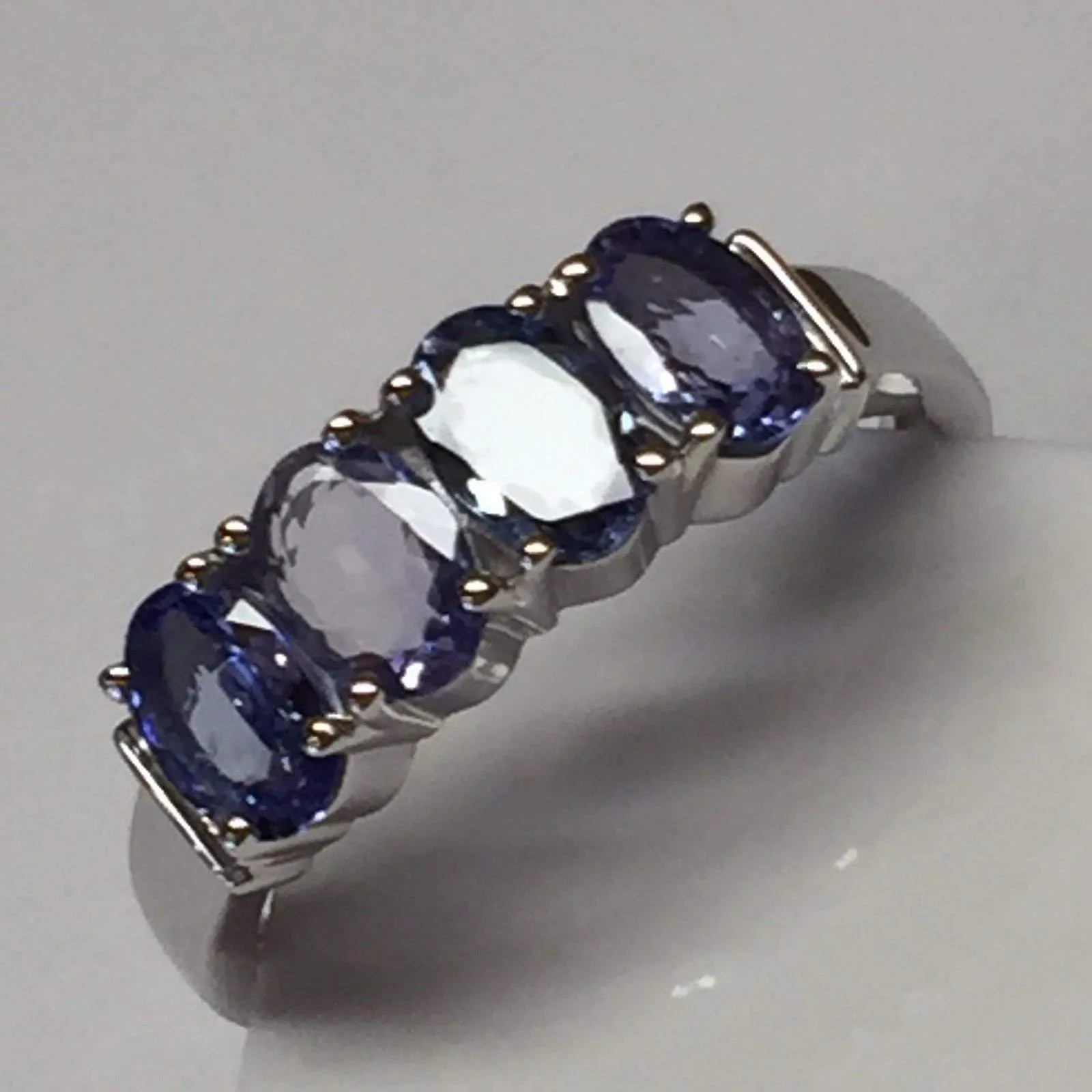 Natural 2ct Blue Tanzanite 925 Solid Sterling Silver Ring 8, 9