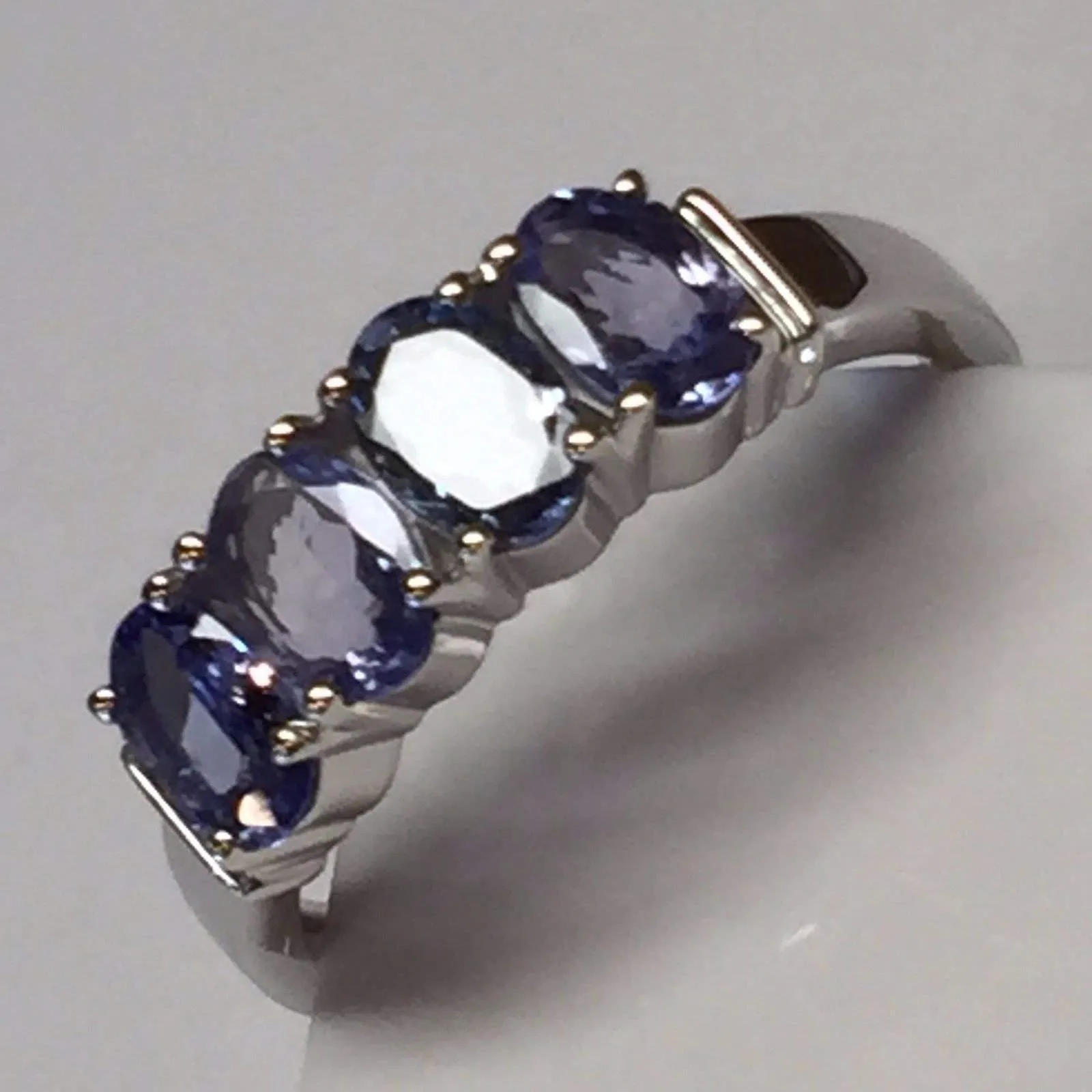 Natural 2ct Blue Tanzanite 925 Solid Sterling Silver Ring 8, 9