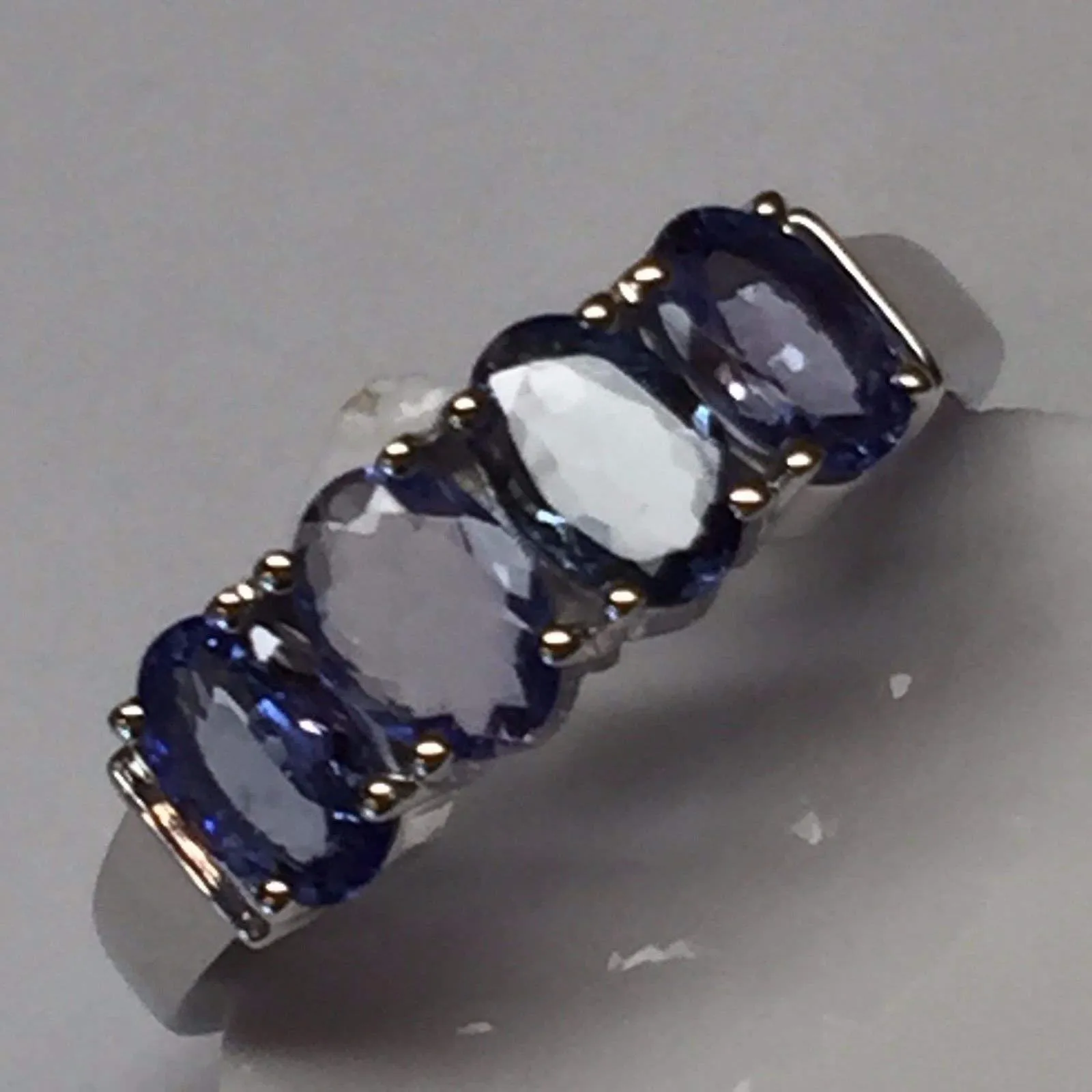 Natural 2ct Blue Tanzanite 925 Solid Sterling Silver Ring 8, 9