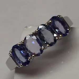 Natural 2ct Blue Tanzanite 925 Solid Sterling Silver Ring 8, 9
