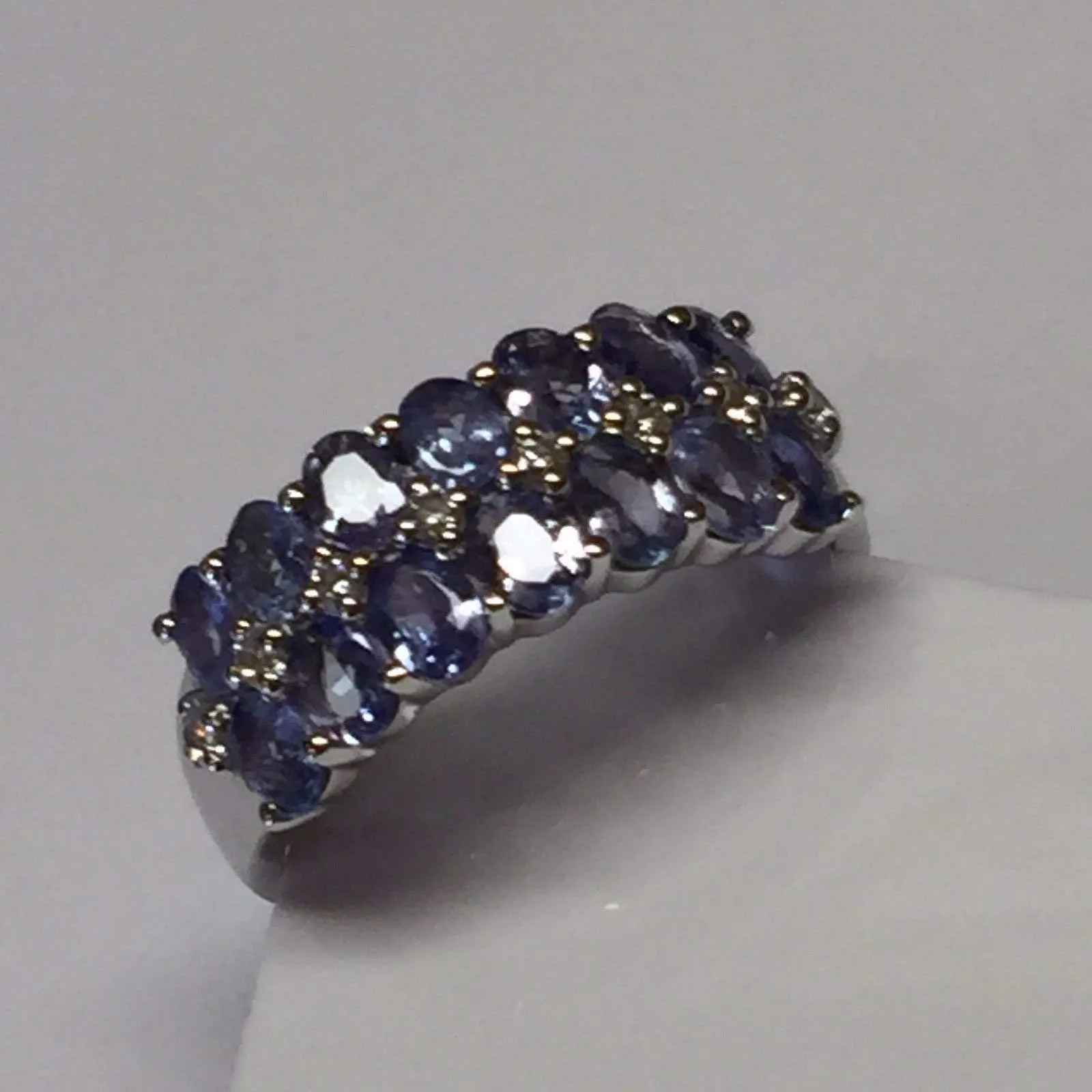 Natural 2ct Tanzanite 925 Solid Sterling Silver Ring Size 6, 8, 9