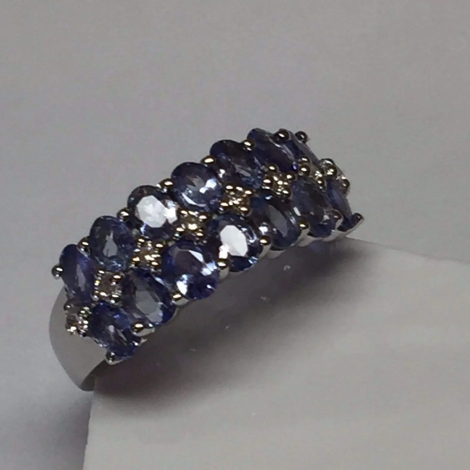 Natural 2ct Tanzanite 925 Solid Sterling Silver Ring Size 6, 8, 9