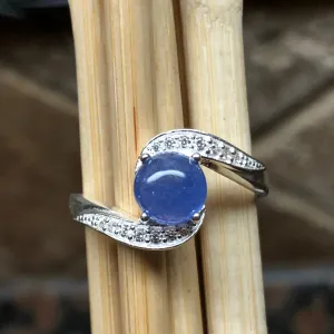 Natural Blue Tanzanite 925 Solid Sterling Silver Engagement Ring Size 6, 7, 8, 9