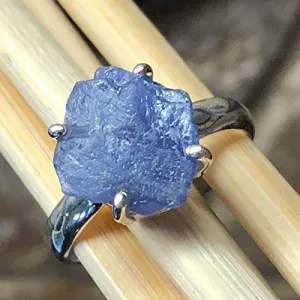 Natural Tanzanite 925 Solid Sterling Silver Ring Size 9