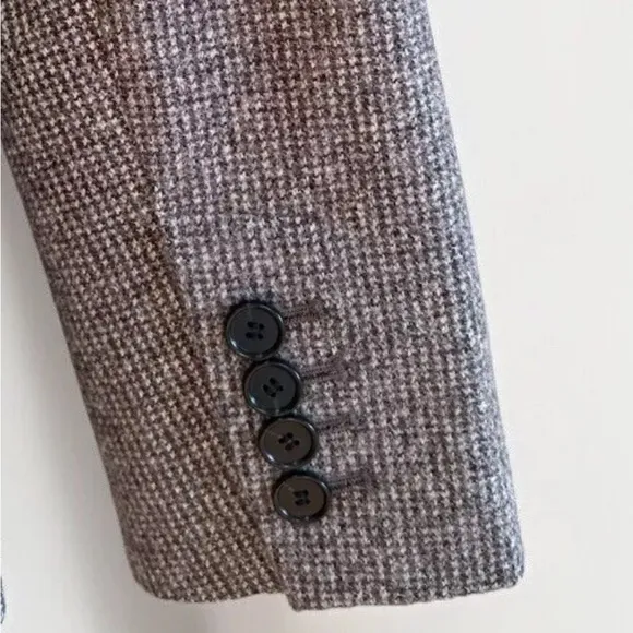 NEW Ann Taylor LOFT Women's Blazer Houndstooth Gray Lined Size 6 Business Attire