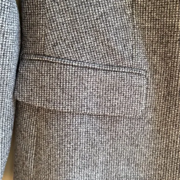 NEW Ann Taylor LOFT Women's Blazer Houndstooth Gray Lined Size 6 Business Attire