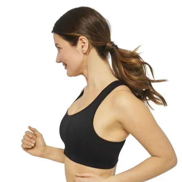 New Athletic Works Women's Seamless Cross Back Sports Bra, Sz 2X OURS IS LIGHT BLUE NOT BLACK!