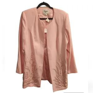 NEW Vintage deadstock Nina Massini pink beaded jacket size 12 women's