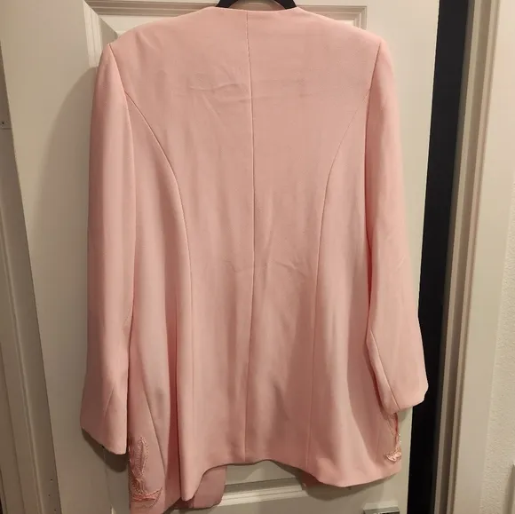 NEW Vintage deadstock Nina Massini pink beaded jacket size 12 women's