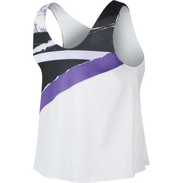 Nike Women's 2-in-1 Tank Top (White/Black/Purple)