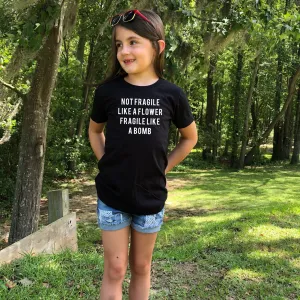 Not fragile like a flower shirt | Girl power Youth shirt