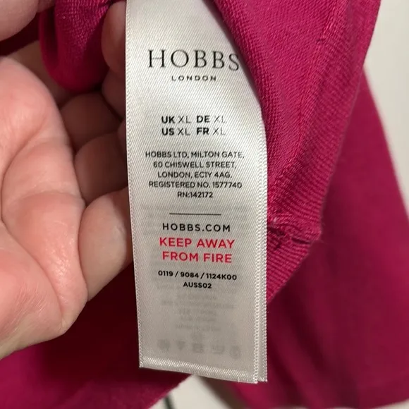 NWT Hobbs London Pink Women's cardigan Shrug size XL